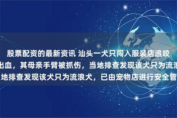 股票配资的最新资讯 汕头一犬只闯入服装店追咬男孩，男孩腿部被抓伤出血，其母亲手臂被抓伤，当地排查发现该犬只为流浪犬，已由宠物店进行安全管理
